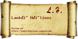 Laskó Héliosz névjegykártya